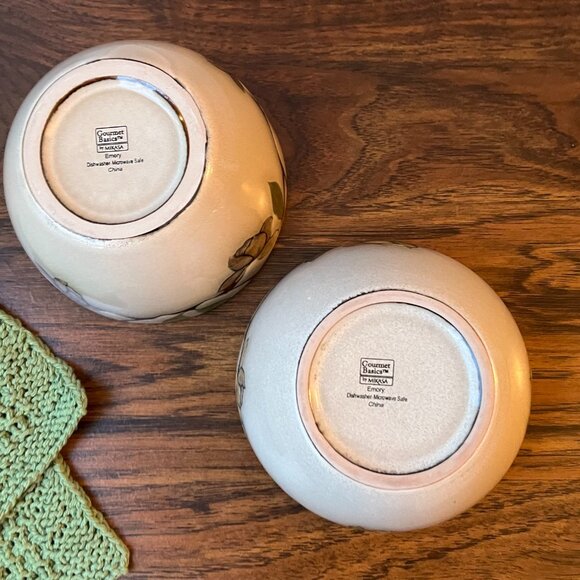 Gourmet Basics by Mikasa Emory 2 Soup Cereal Bowls Stoneware - Picture 7 of 8